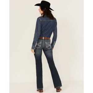 Ariat‎ TALL Women's Mid Rise Boot Cut Real Riding Jeans W25 10011683 Denim